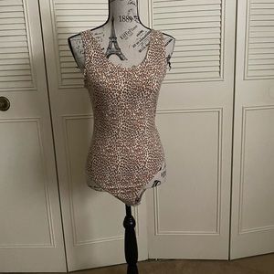 Gitano leopard print one piece bodysuit vintage 90s